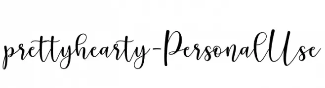 pretty hearty - Personal Use  Descarca Fonturi Gratis