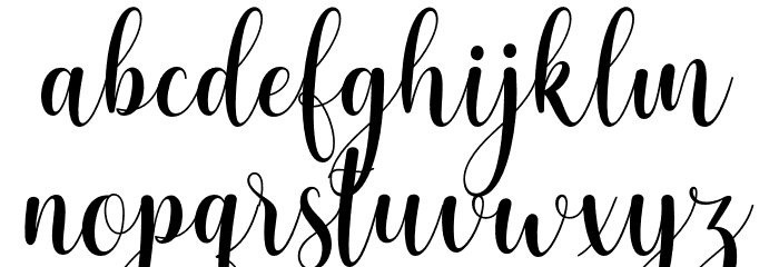 prettyheartscript Font LOWERCASE