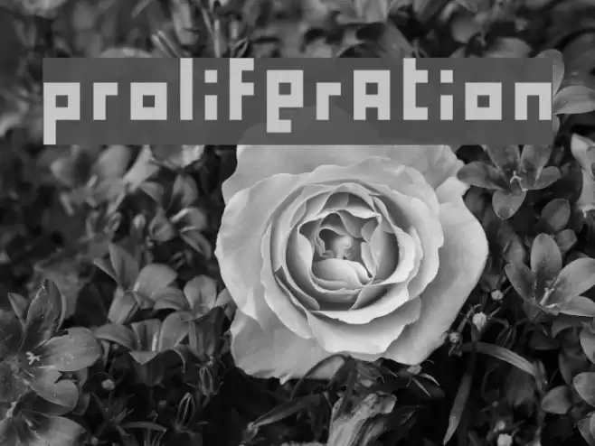 proliferation Schriftart examples