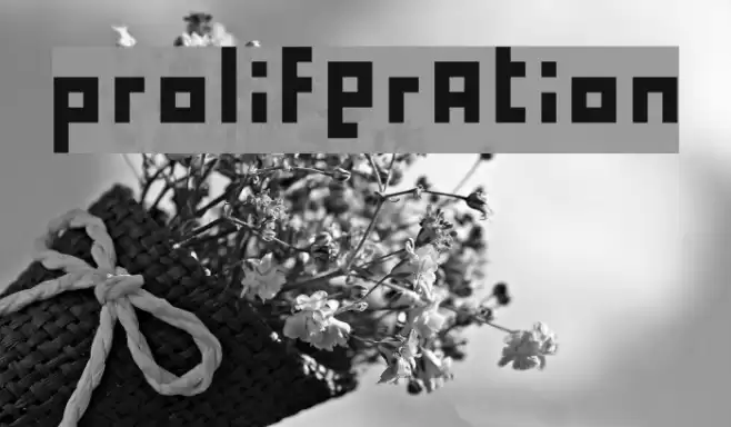 proliferation Schriftart examples
