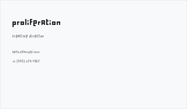 proliferation Business Card