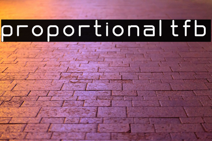 proportional tfb Font examples
