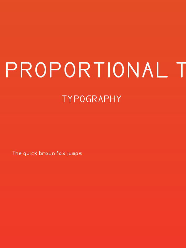 proportional tfb Poster
