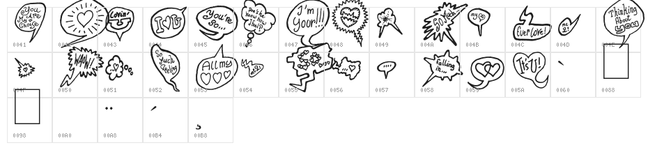 PS I love you Character Map