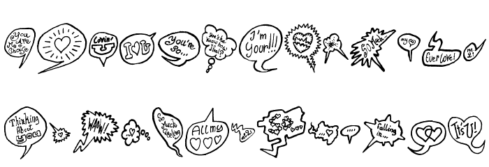PS I love you Font LOWERCASE