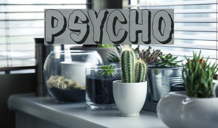 PSYCHO Font examples