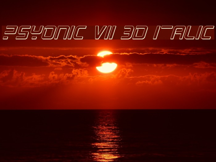 PsYonic VII 3D Italic Font examples
