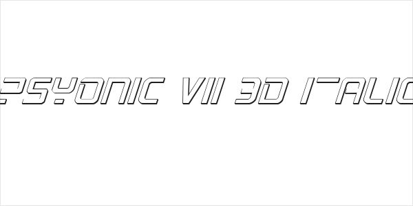 PsYonic VII 3D Italic Logo
