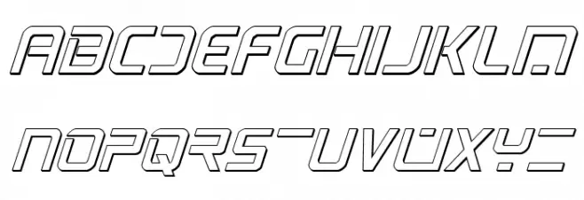 PsYonic VII 3D Italic Caratteri MINUSCOLO