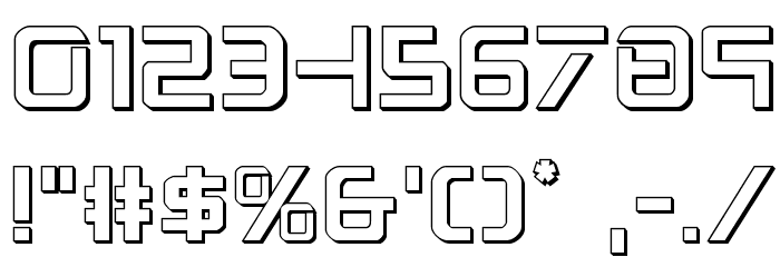 PsYonic VII 3D Regular Font OTHER CHARS
