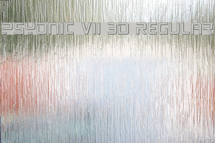 PsYonic VII 3D Regular Font examples