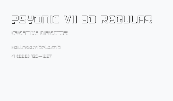 PsYonic VII 3D Regular Business Card