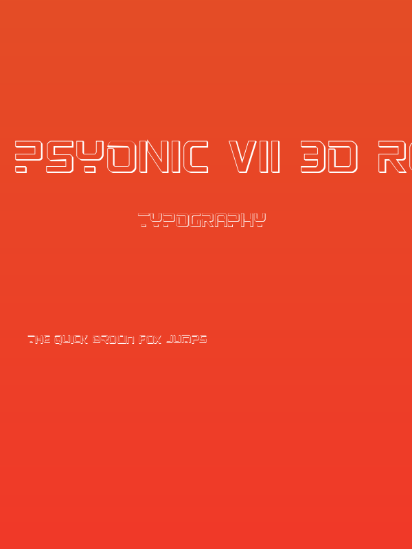PsYonic VII 3D Regular Poster