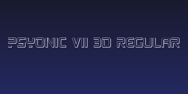 PsYonic VII 3D Regular Social Header
