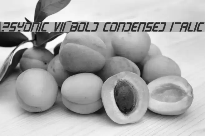 PsYonic VII Bold Condensed Italic examples