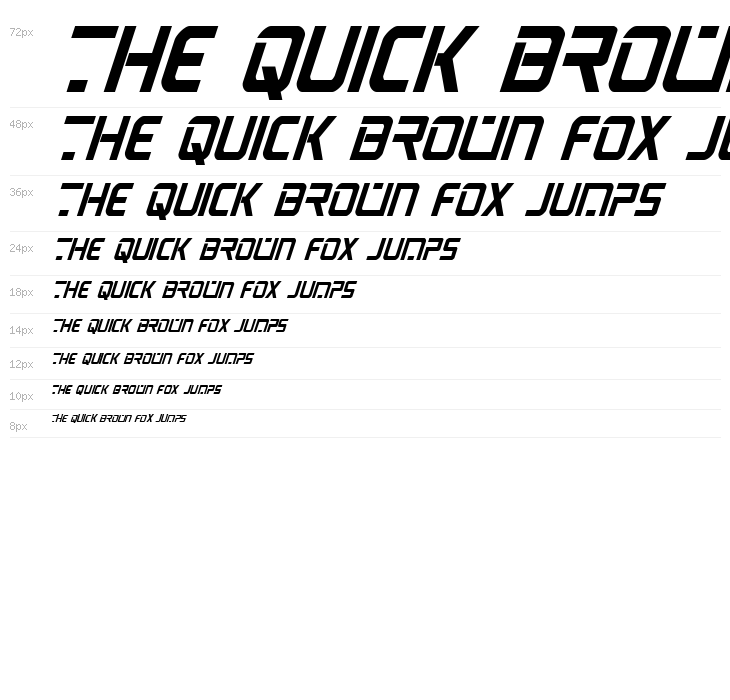 PsYonic VII Bold Condensed Italic Waterfall