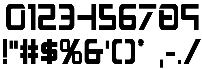 PsYonic VII Bold Condensed Font OTHER CHARS