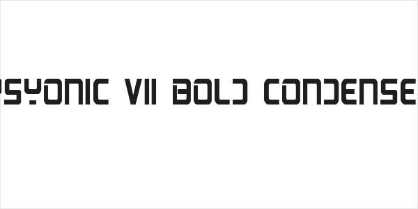 PsYonic VII Bold Condensed Logo