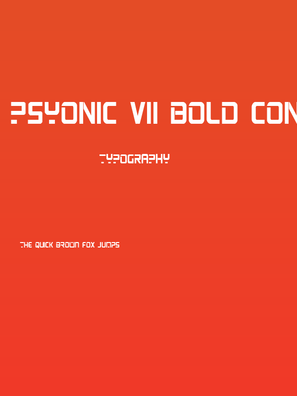 PsYonic VII Bold Condensed Poster