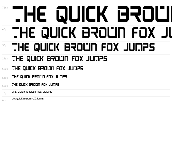 PsYonic VII Bold Condensed Waterfall