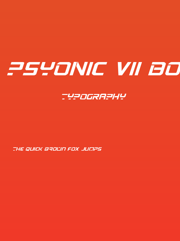 PsYonic VII Bold Expanded Italic Poster