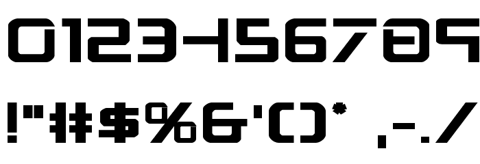 PsYonic VII Bold Expanded Font OTHER CHARS