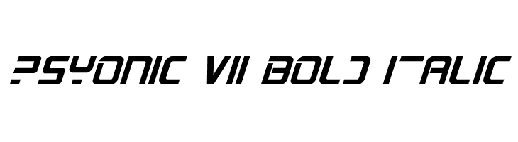 PsYonic VII Bold Italic  les polices de caractères gratuit tlcharger