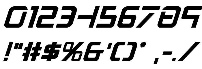 PsYonic VII Bold Italic Font OTHER CHARS