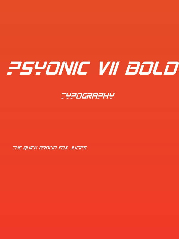 PsYonic VII Bold Italic Poster