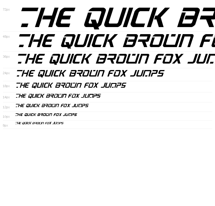 PsYonic VII Bold Italic Waterfall