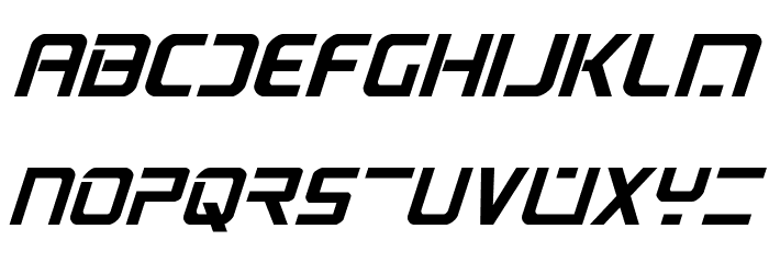 PsYonic VII Bold Italic Font LOWERCASE