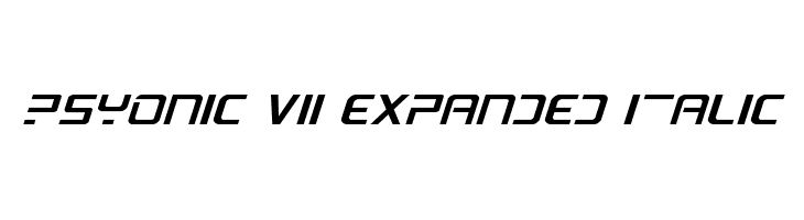 PsYonic VII Expanded Italic  font caratteri gratis