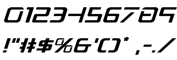 PsYonic VII Expanded Italic Font OTHER CHARS