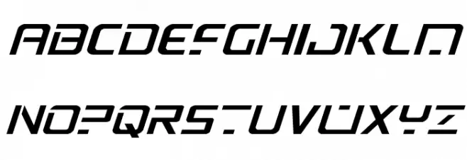 PsYonic VII Expanded Italic Schriftart Groß