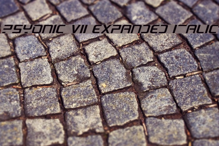PsYonic VII Expanded Italic Font examples