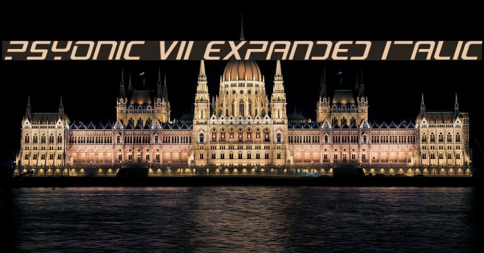 PsYonic VII Expanded Italic Font examples