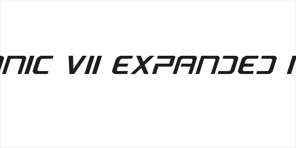 PsYonic VII Expanded Italic Logo