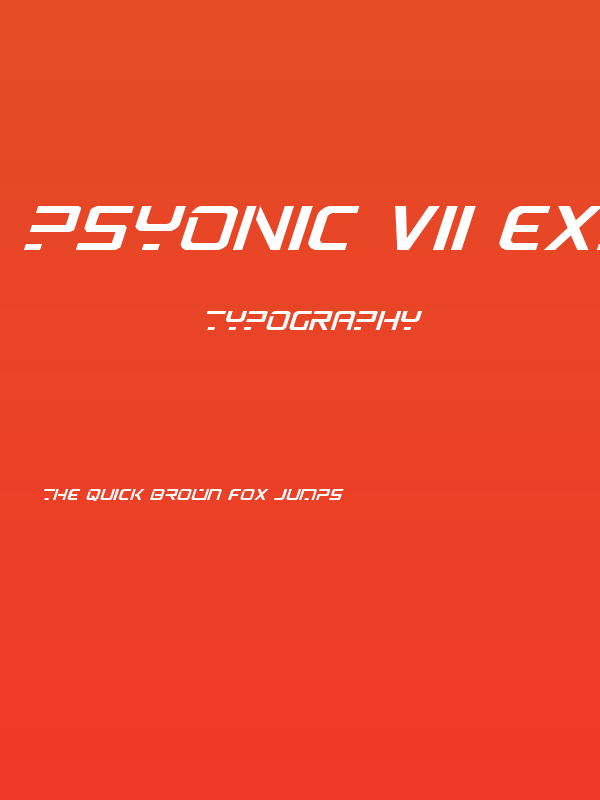 PsYonic VII Expanded Italic Poster