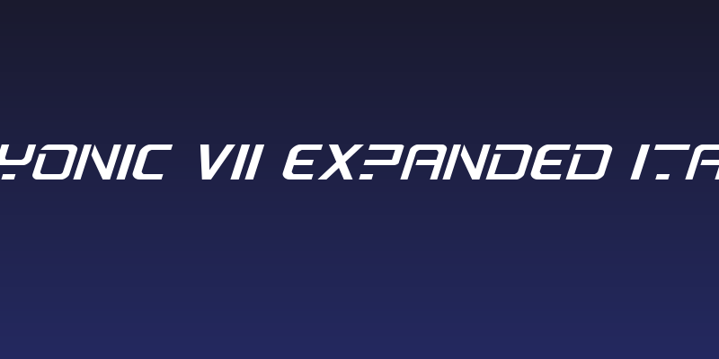 PsYonic VII Expanded Italic Social Header