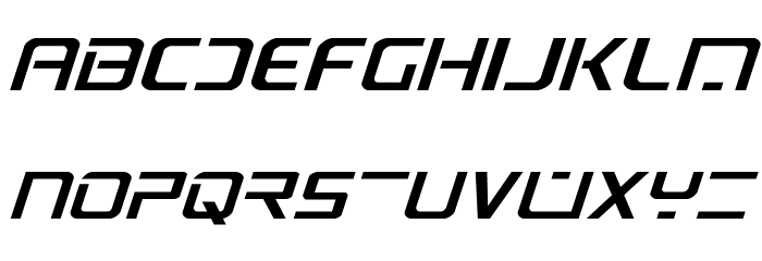 PsYonic VII Expanded Italic Font LOWERCASE