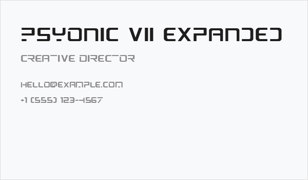 PsYonic VII Expanded Business Card