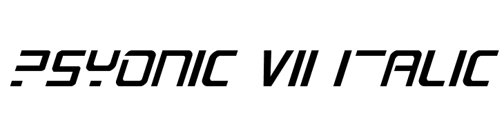 PsYonic VII Italic  नि: शुल्क फ़ॉन्ट्स डाउनलोड