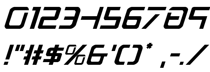 PsYonic VII Italic Font OTHER CHARS