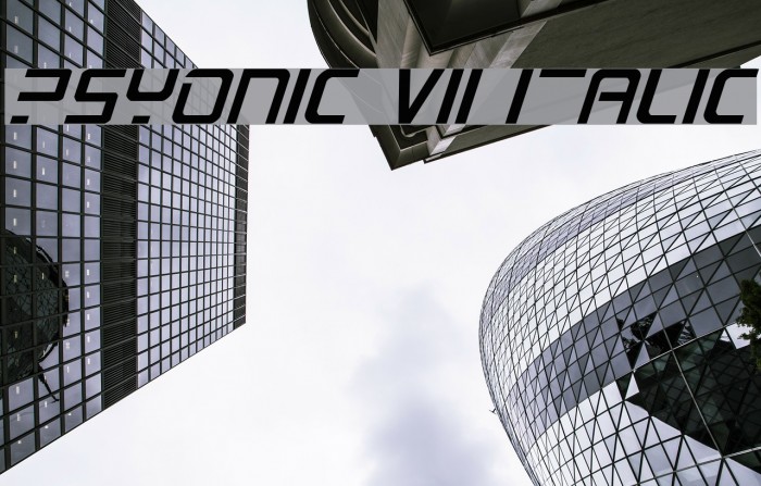 PsYonic VII Italic Font examples