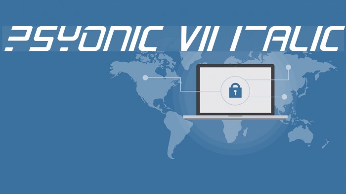 PsYonic VII Italic Font examples