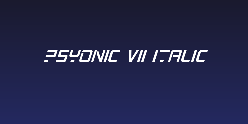 PsYonic VII Italic Social Header