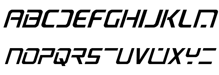 PsYonic VII Italic Font LOWERCASE