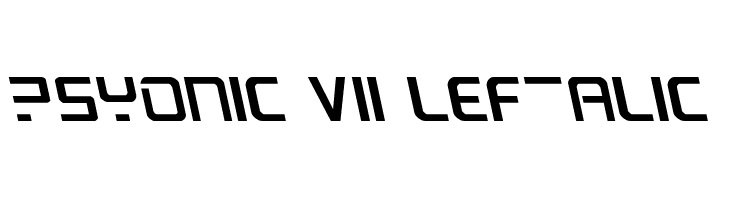 PsYonic VII Leftalic  नि: शुल्क फ़ॉन्ट्स डाउनलोड