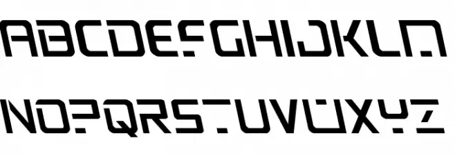 PsYonic VII Leftalic Font UPPERCASE