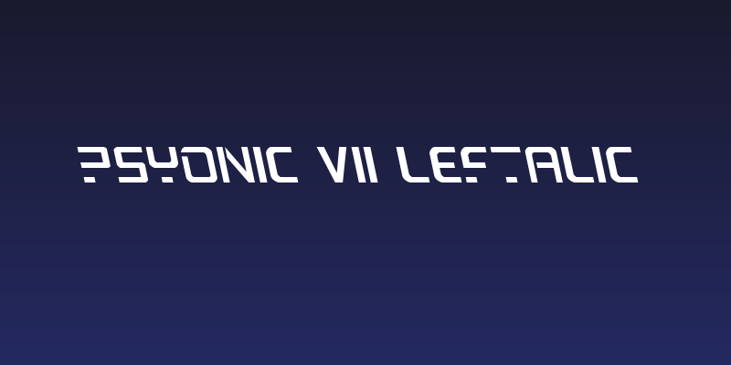 PsYonic VII Leftalic Social Header